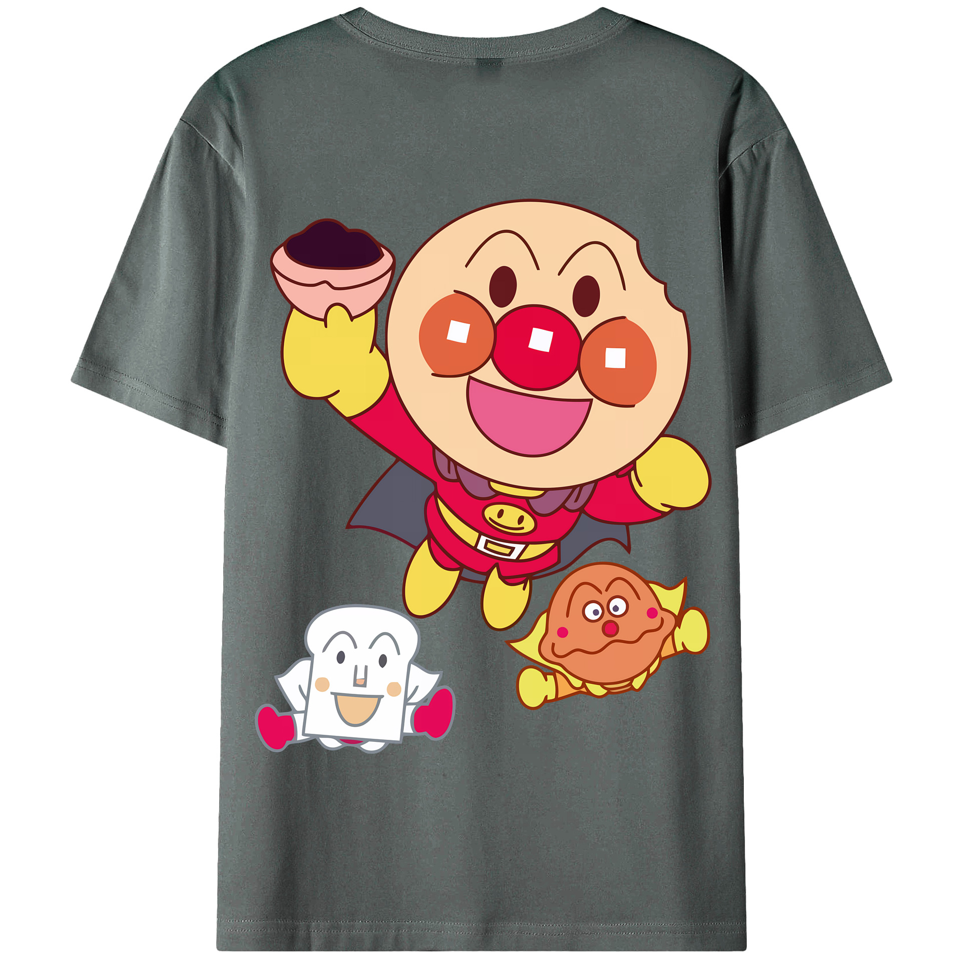 （画像用） アンパンマン Anpanman 綿100％半袖Tシャツ（背面プリント）